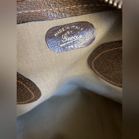 Auth Rare Vintage GUCCI Sherry Duffle Bag Tote Carry On Luxury Designer Luggage - Picture 7 of 11